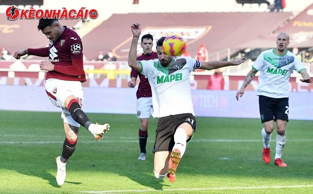 Torino vs Sassuolo đã hòa nhau trong lần đối đầu gần nhất